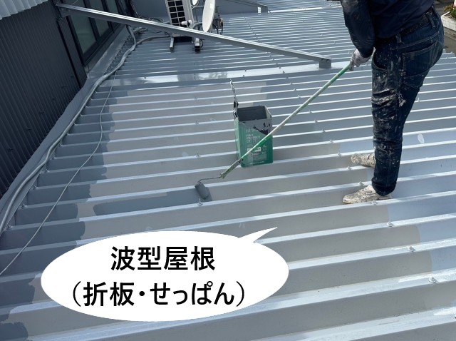 屋根塗装　波型屋根（折板・せっぱん）